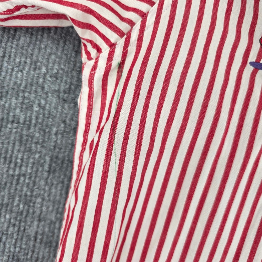 Vintage Disney Store Mickey & Friends Striped Embroidered Button Down Shirt L - Picture 4 of 11